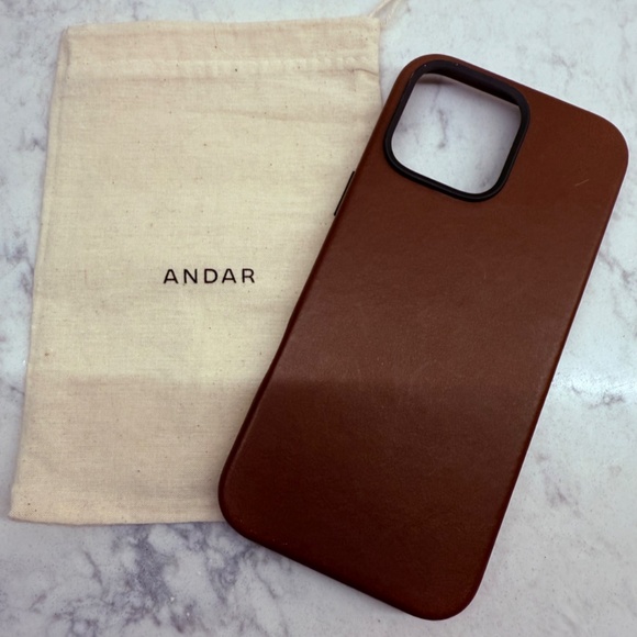 ANDAR iPhone 16 Pro Max Leather Cases in your choice of Brown, Moss, Navy, Camel - Picture 4 of 7